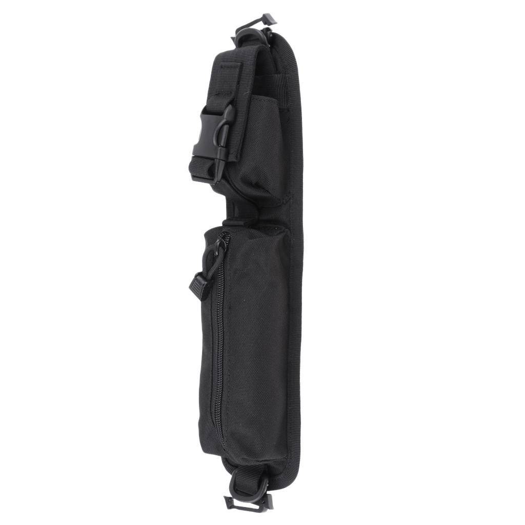 2xMolle Camping Waterproof Compact Bag with Single Shoulder Strap Bag Black