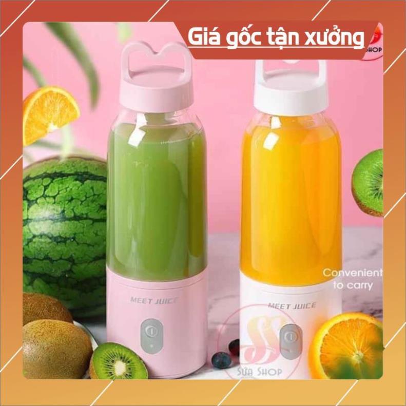 Máy xay sinh tố mini cầm tay meet juice, máy xay hoa quả-nhỏ mà có võ