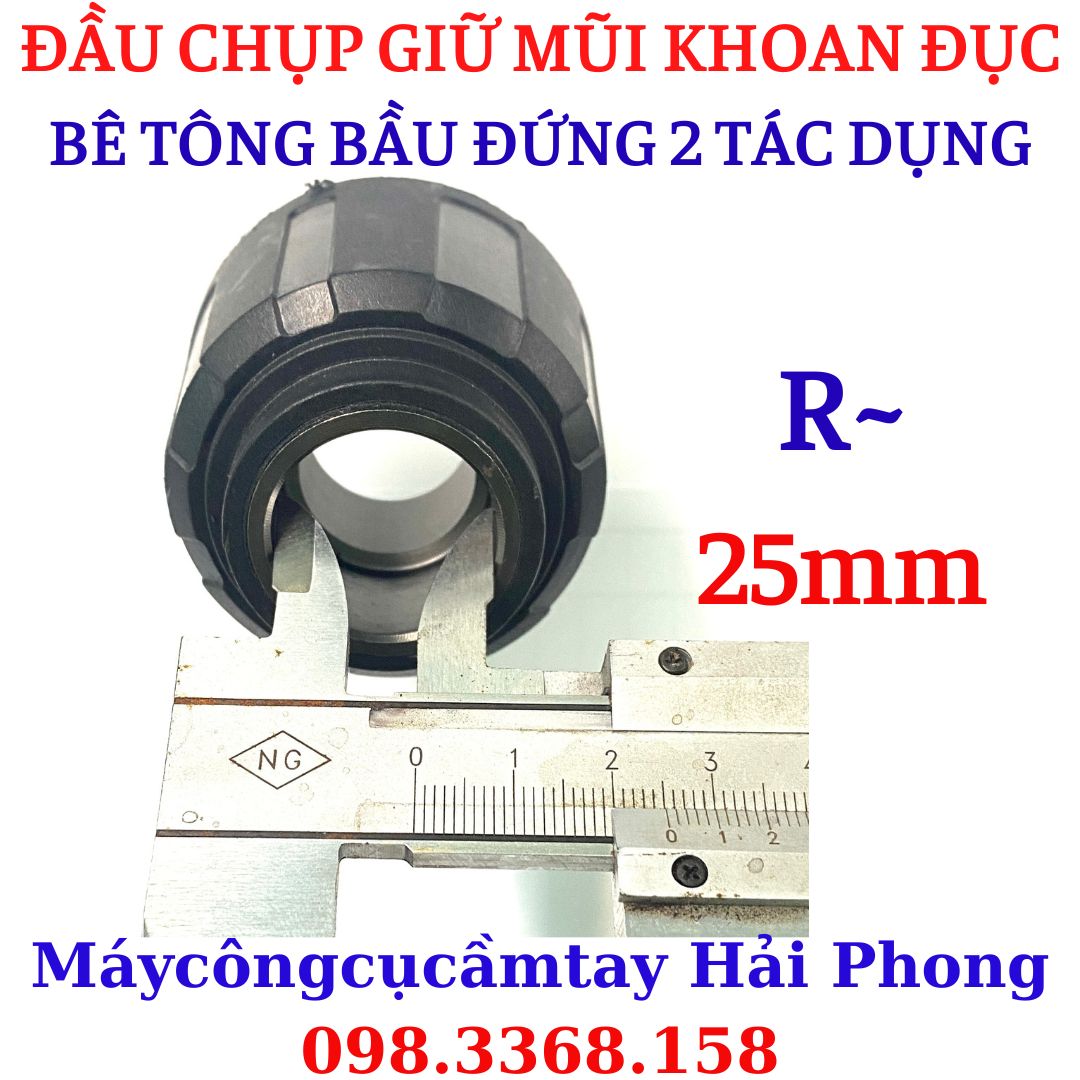 ĐẦU CHỤP giữ mũi Khoan Đục bê tông 'Feg'- 'Hugong'- 'O$UKA' .... Khoan bầu đứng 2 tác dụng