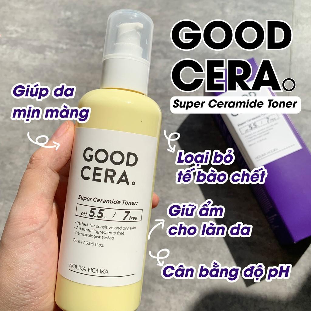 Nước Hoa Hồng Cân Bằng Dưỡng Ẩm Da Holika Holika Good Cera Super Ceramide Toner 180ml