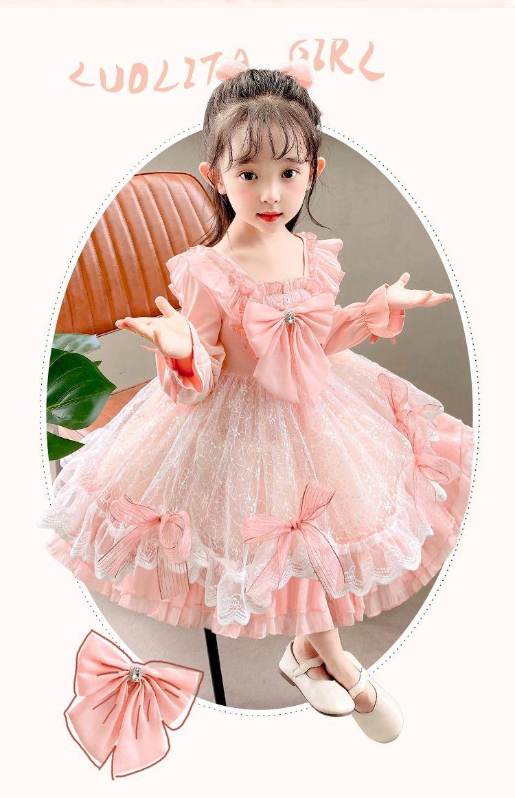 CHENGRUI Lolita cô gái công chúa váy trẻ em ăn mặc cô gái mùa hè váy trẻ em mùa hè váy pongee bé ăn mặc mùa hè