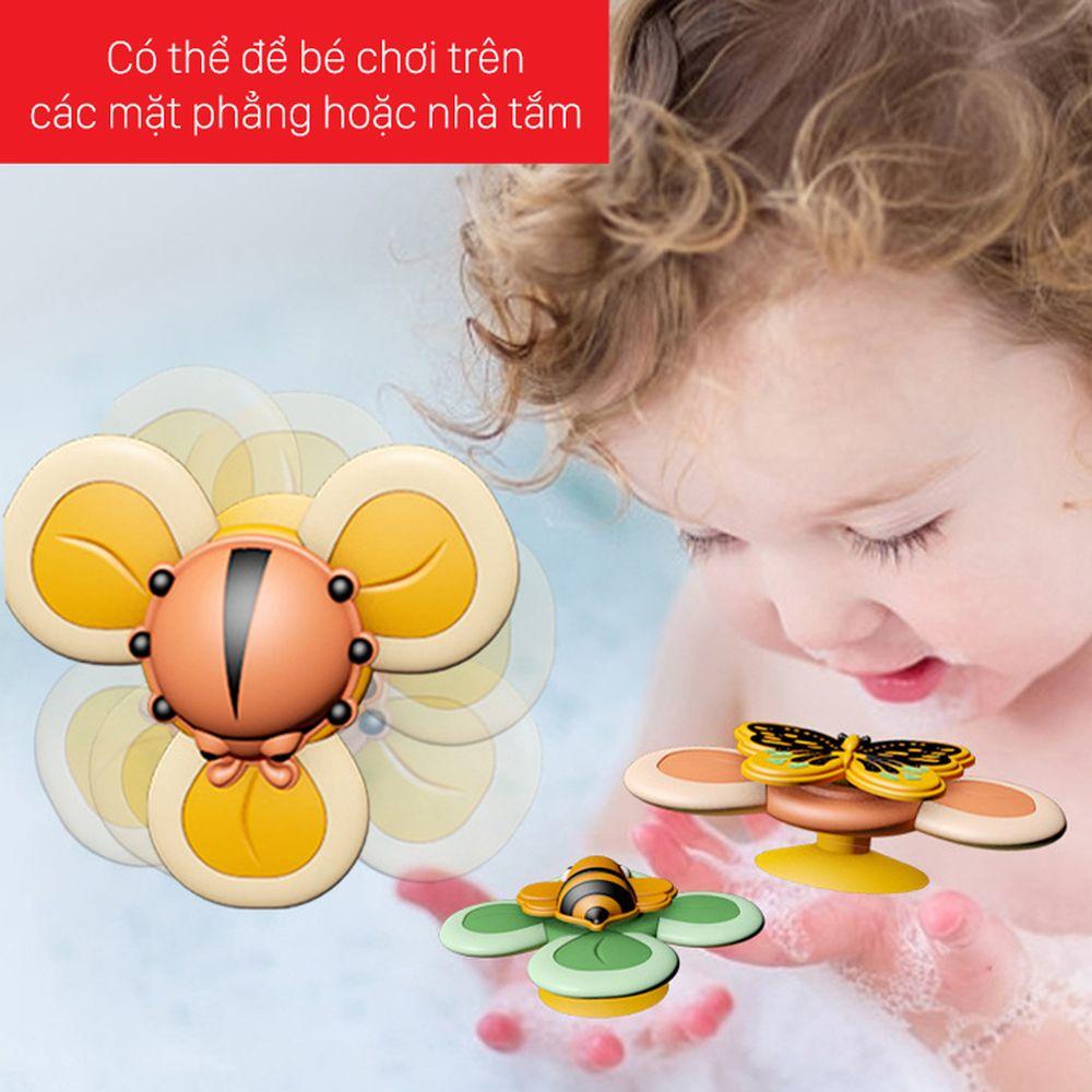 Con quay spinner hình côn trùng dễ thương, đồ chơi con quay vui nhộn cho bé