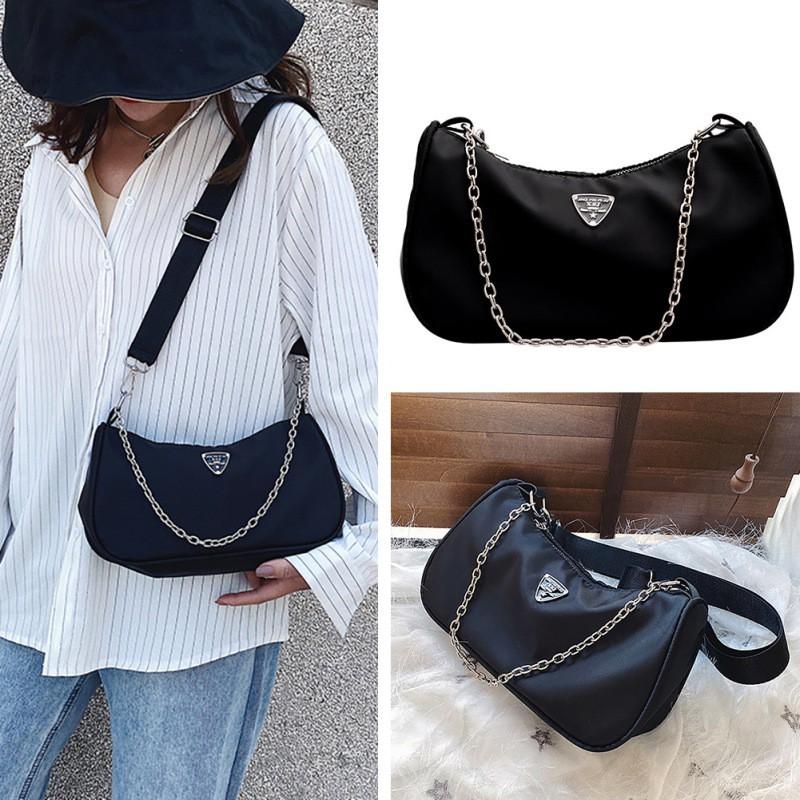 Túi đeo dưới cánh tay bằng nylon hình bánh bao dành cho bạn nữ