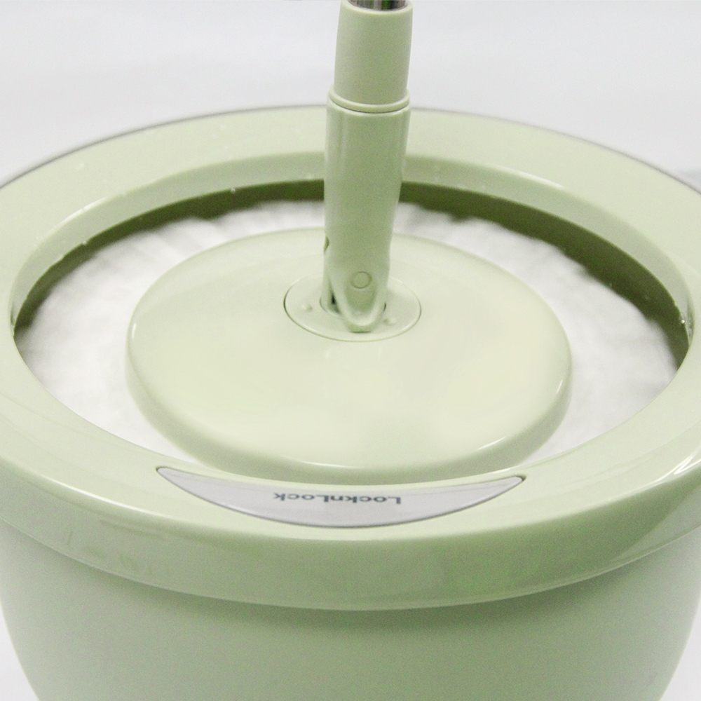 Bộ cây lau nhà Lock&amp;Lock Mini Spin Mop &amp; 4 bông lau sàn ETM498MITS2 - Màu xanh mint