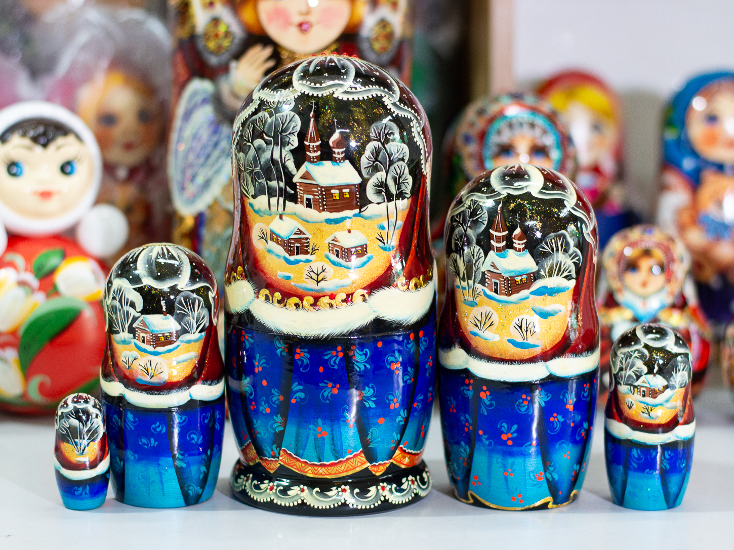 BỘ BÚP BÊ NGA MATRYOSHKA 5 LỚP 18CM "CỔ TÍCH PHƯỢNG HOÀNG LỬA" CỰC ĐẸP VÀ SANG TRỌNG