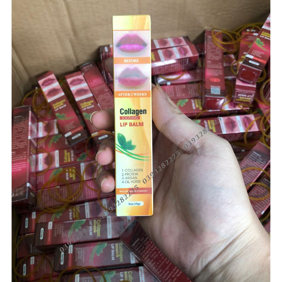 Dưỡng kích màu sau xăm Colagen Lip Balm NU - One siêu mềm, siêu dưỡng môi