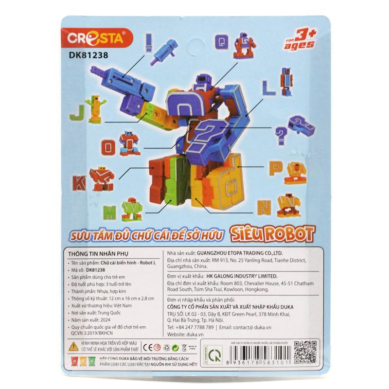 Đồ Chơi Lắp Ráp Biến Hình Robot Chữ Cái L - Cresta DK81238