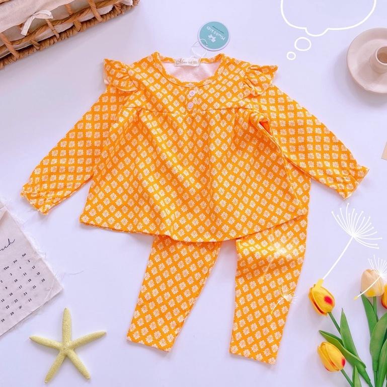 Bộ dài tay cánh tiên quần dài Bozip dáng baby doll siêu mềm mịn mát cho bé gái - HÀNG LOẠI 1 Bảng 2