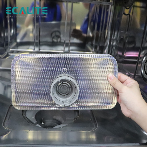 Máy Rửa Chén Ecalite EDW-UF6080BL - Có Rửa Điệt Khuẩn - Lắp Bán Âm Cực Gọn - Điều Khiển Cảm Ứng - Hàng Chính Hãng