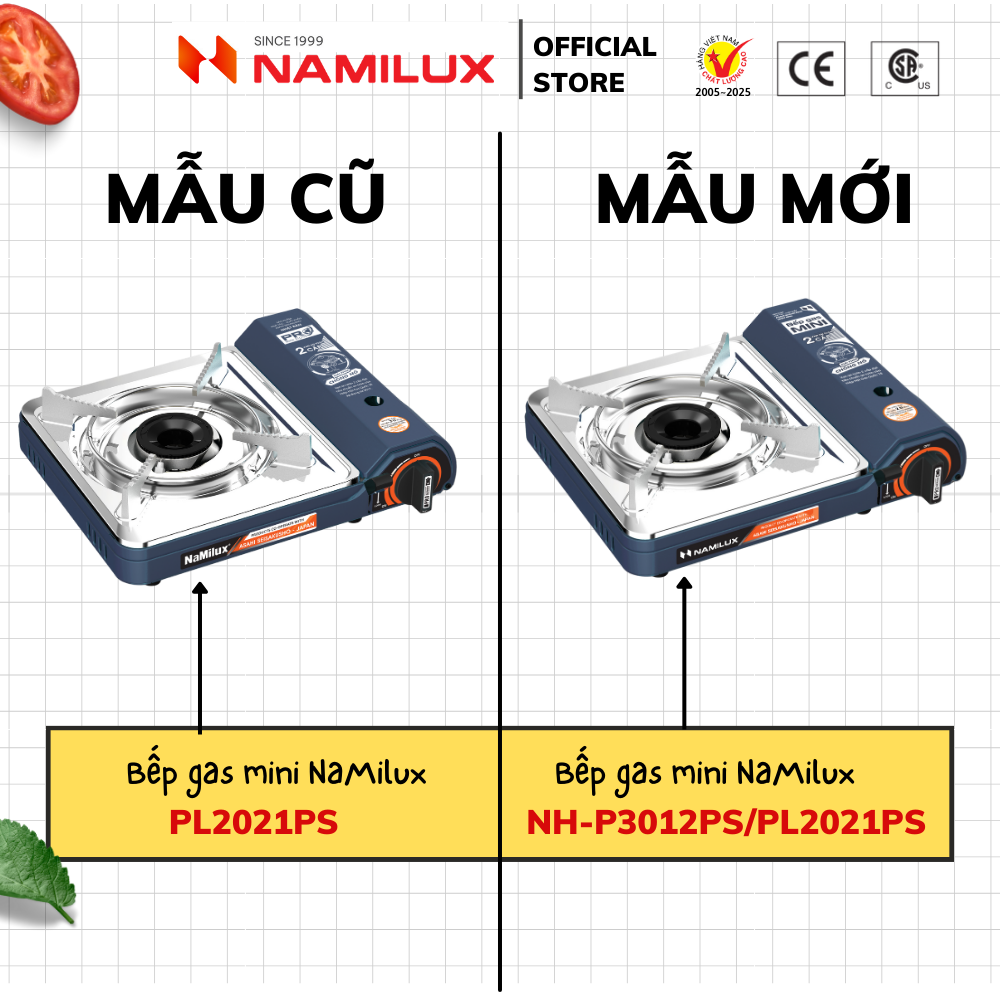 Bếp Gas Mini/ Du Lịch Cao Cấp NaMilux NH-P3012PS/PL2021PS / Van Ngắt Gas An Toàn 2 Cấp Tự Động - Giải Pháp Chống Nổ/ Hàng Chính Hãng