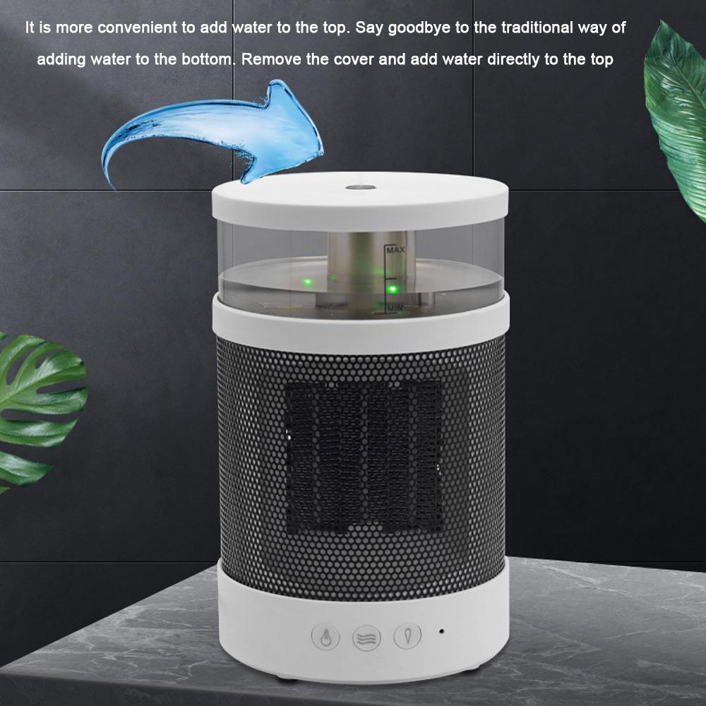 3-in-1 Space Heater & Humidifier Night Light Air Heater Humidifier Ceramic Heating Negative ion Warm Fog Space Heater