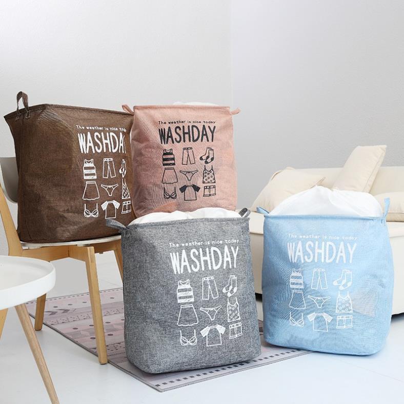 Túi Đựng Chăn Màn, Quần Áo Khung Thép Washday Siêu Lớn 2 Kích Thước, Chống Ẩm Mốc, Tiết Kiệm Diện Tích