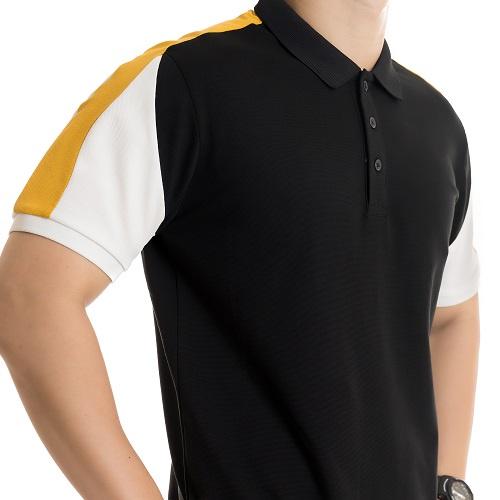 Áo polo nam phối tay vai cotton cá sấu cổ bẻ tay ngắn PL04