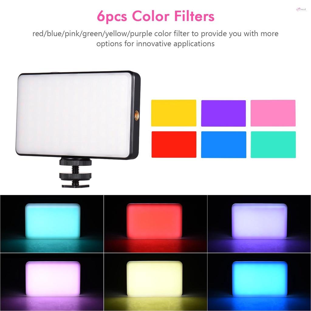 Đèn LED Chụp Ảnh Selfie Musd Andoer ST120 2500K-9000K CRI95+ Kèm Bộ Khuếch Tán 6 Màu