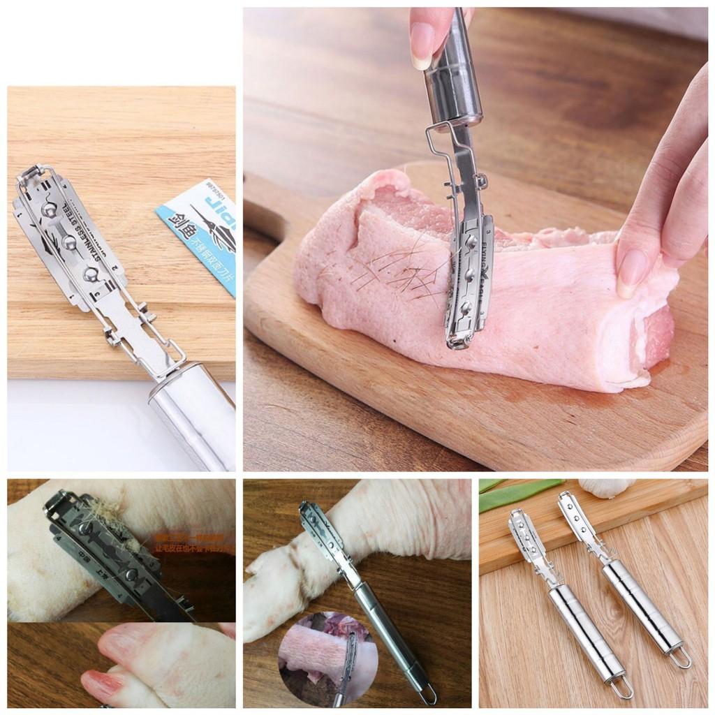 Dao cạo lông lợn, lông heo , dê , bò ... bằng inox không gỉ tiện dụng loại tốt hàng cao câp
