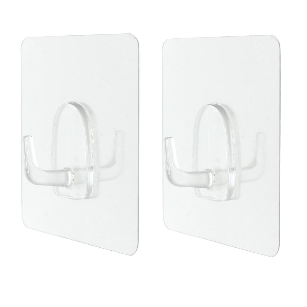 Wall Door House Home Square Plastic Self Adhensive Sticky Hook Hooks Holder