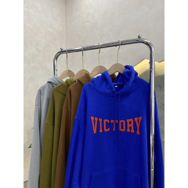 Hoodie xanh dương hoodie unisex victory