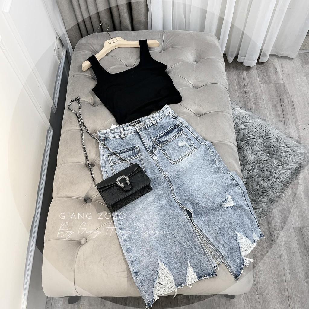 ÁO BA LỖ ZIP CROPTOP CHO NỮ