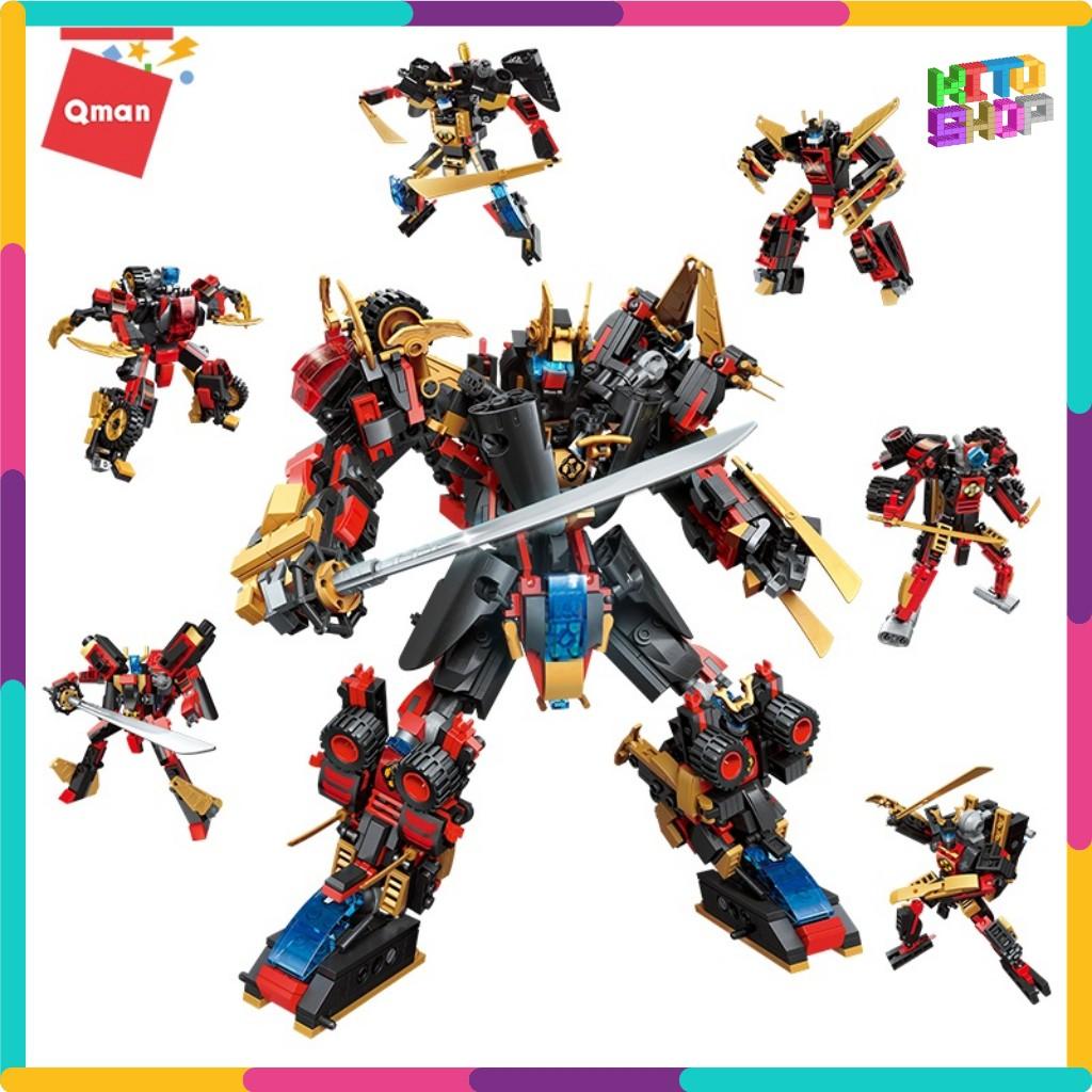 Bộ Đồ Chơi Xếp Hình Thông Minh Qman 3105 Robot Võ Sĩ Samurai Nhật Bản 908 Mảnh Ghép 3105 Cho Trẻ Từ 6 Tuổi