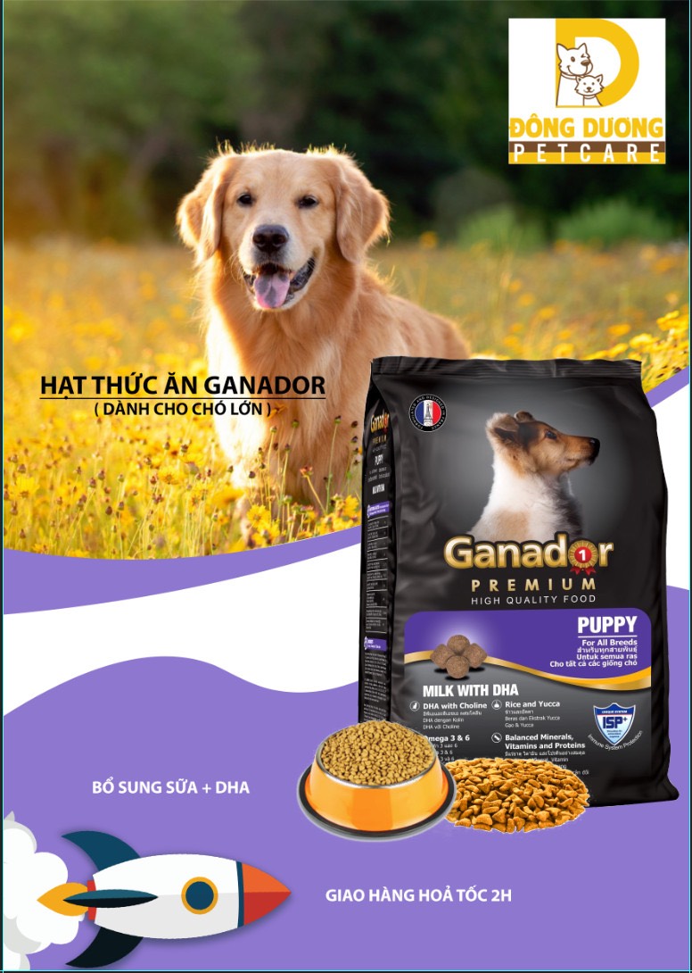 Thức ăn Ganador cho chó con vị Sữa và DHA - Puppy Milk with DHA 400g - 3kg