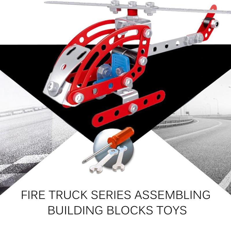Đồ Chơi Giáo Dục STEM - Metal Bricks 4in1 - 4 Phương Tiện Biến Hình Cứu Hỏa Siêu Bền 1202