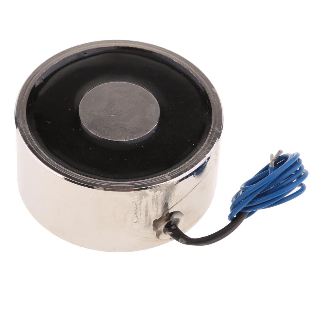 2x Electric Lifting Magnet Electromagnet - Silver, DC 12V 800N