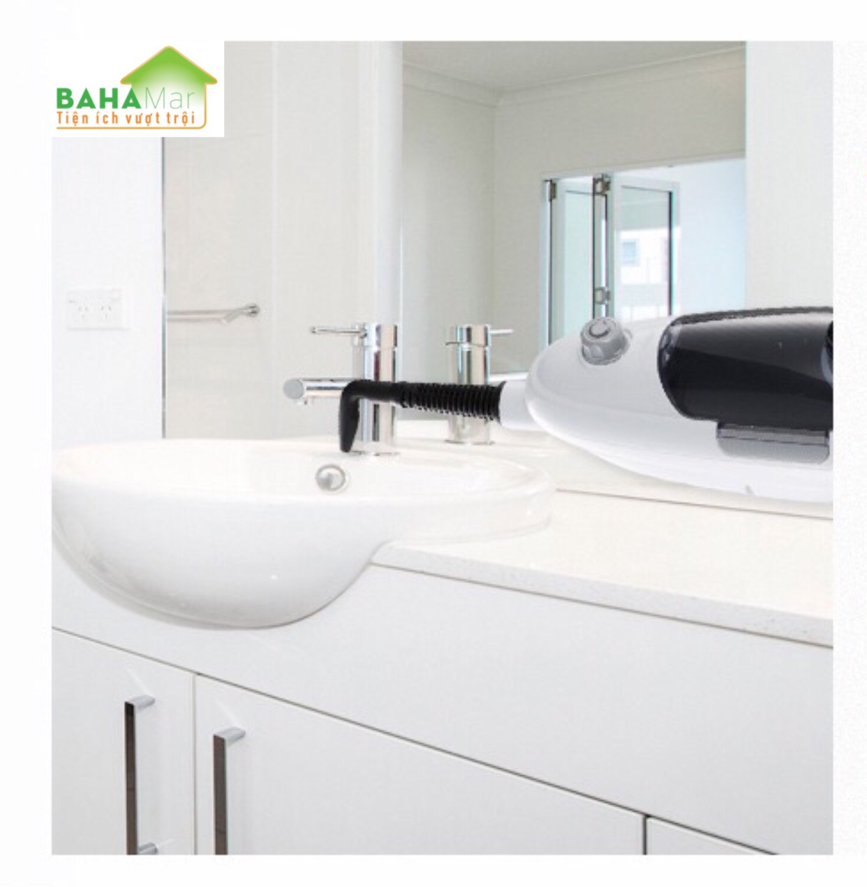 MÁY LAU NHÀ ĐA NĂNG BẰNG HƠI NƯỚC NHIỆT ĐỘ CAO "BAHAMAR" làm nóng nước để lau đánh tan mọi vết bẩn trên sàn nhà, cửa kính, đồ dùng gia đình và là hơi cả quần áo...