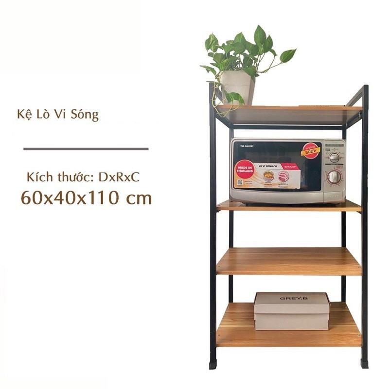 Kệ lò vi sóng, kễ để đồ đa năng 4 TẦNG - có ảnh thật
