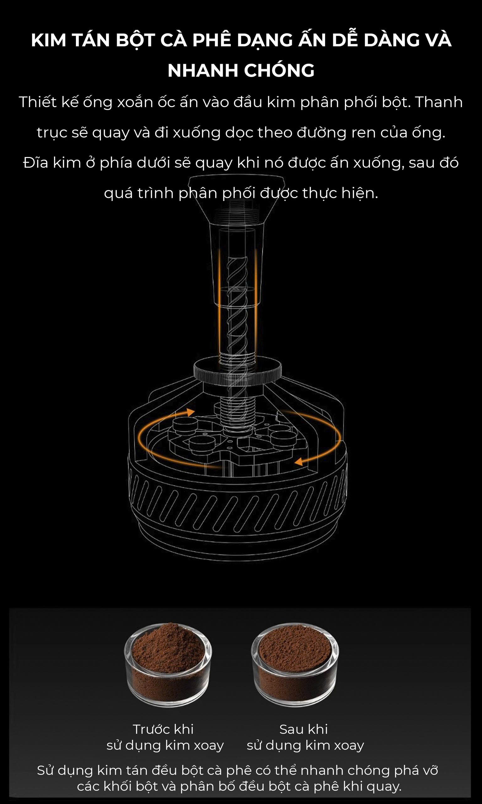 Combo dụng cụ pha espresso Diagonal line Series Feepie