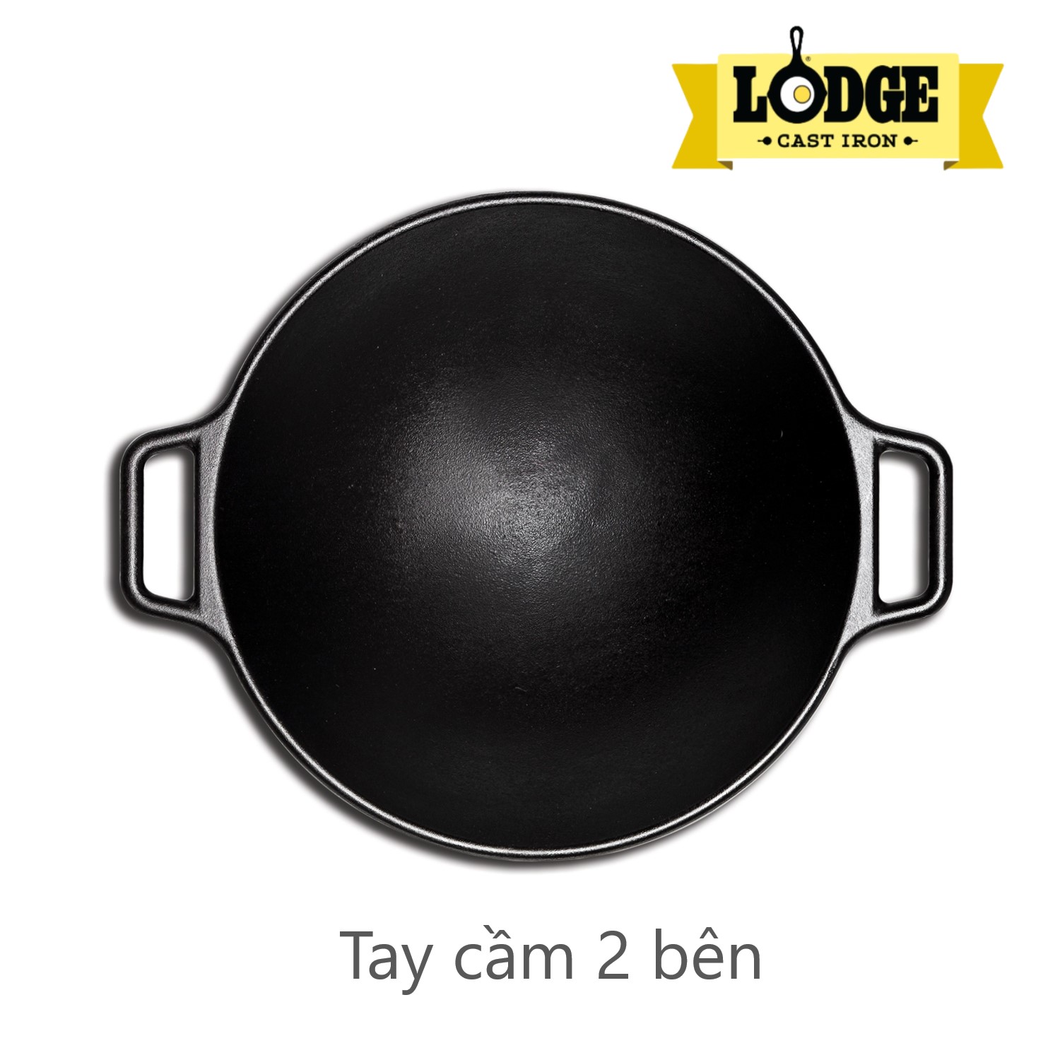 [Chính hãng LOGDE - MỸ] Chảo gang xào cỡ lớn Lodge hai tay cầm 35.5cm-P14W3. Dùng chiên, xào, áp chảo thực phẩm