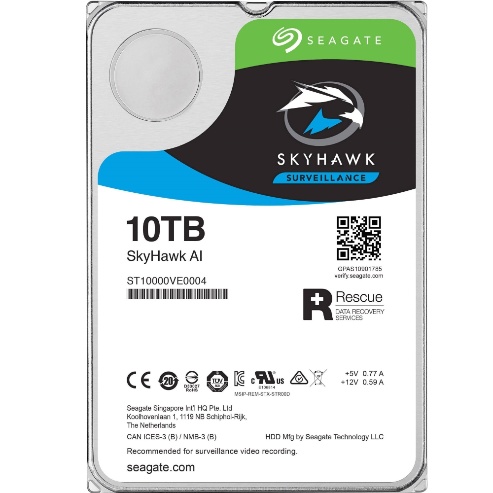 Ổ Cứng HDD Seagate SKYHAWK AI  10TB/3.5/7200rpm ST10000VE0004 - Hàng Chính Hãng