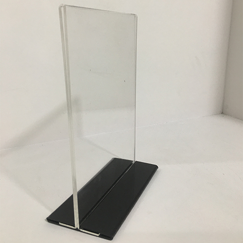 Kệ để giấy 2 mặt đế lùa mica 2ly trong khổ 12x18cm