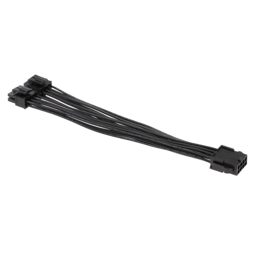 5X CPU 8 Pin to Dual CPU 8 Pin PSU Power Adapter Cord Extension Cable