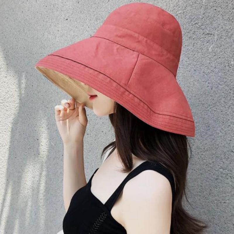Mũ Bucket rộng vành thiết kế đơn giản thanh lịch