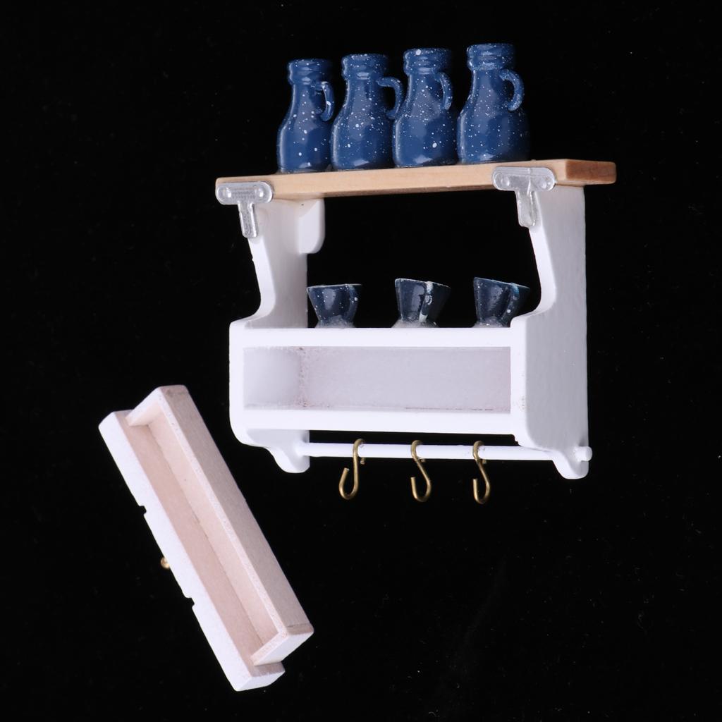 DOLLHOUSE MINIATURE KITCHEN WALL CABINET FOR 1/12 SCALE DOLLHOUSE DECORATION