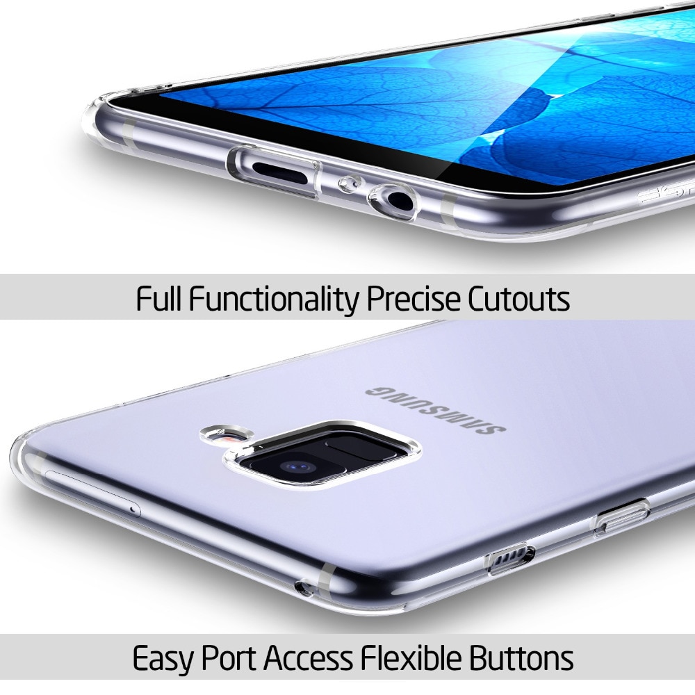 Ốp lưng dẻo cho Samsung Galaxy A8 2018 hiệu Ultra Thin mỏng 0.6mm chống trầy - Hàng chính hãng