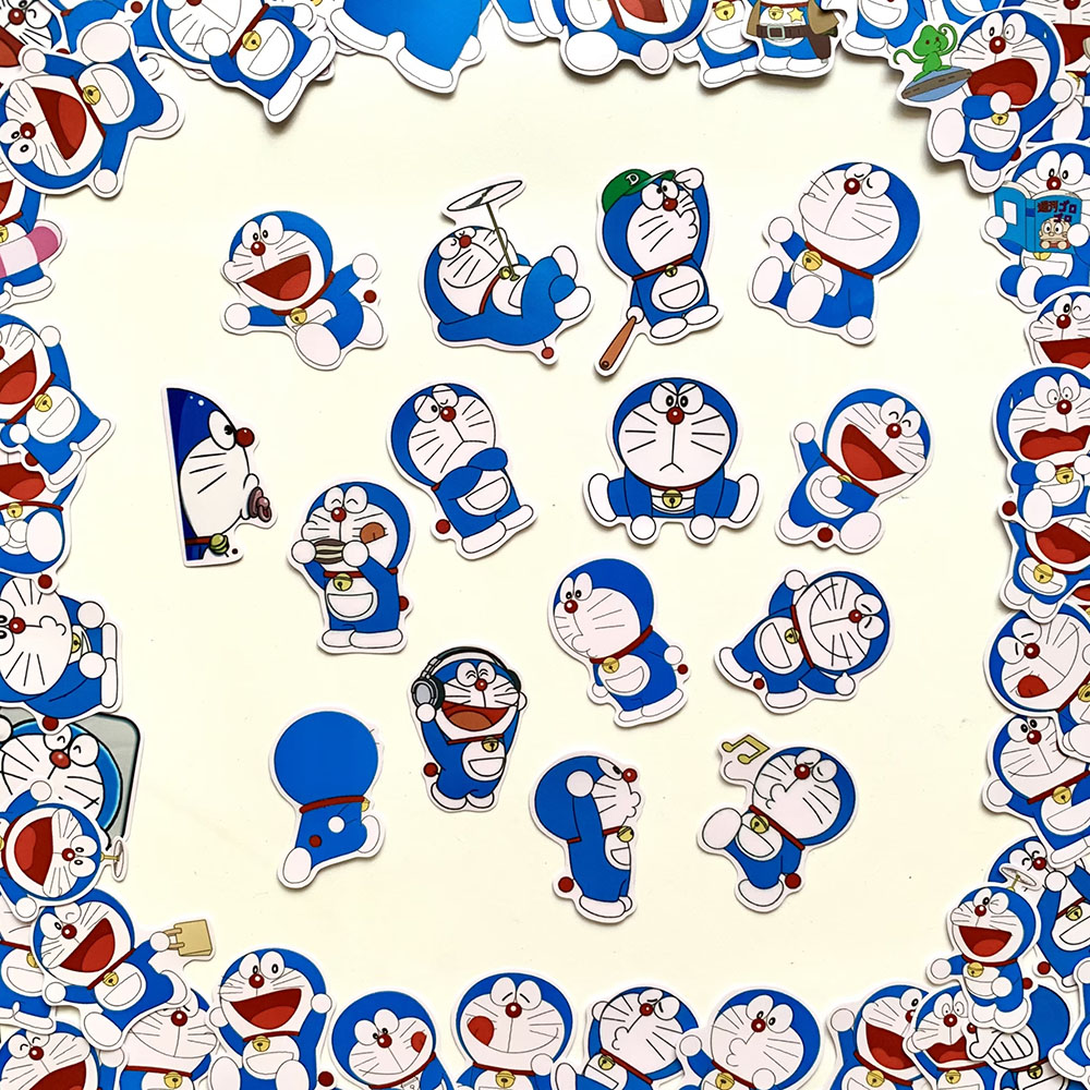 Bộ 50 Sticker Doraemon Tặng Kèm 5 Hình Nhóm Bạn Nobita Shizuka Suneo Gian Hình Dán Chủ Đề Máy Dễ Thương Cute Chống Nước Decal Chất Lượng Cao Trang Trí Va Ly Du Lịch Xe Đạp Xe Máy Xe Điện Motor Laptop Nón Bảo Hiểm Máy Tính Học Sinh Tủ Quần Áo