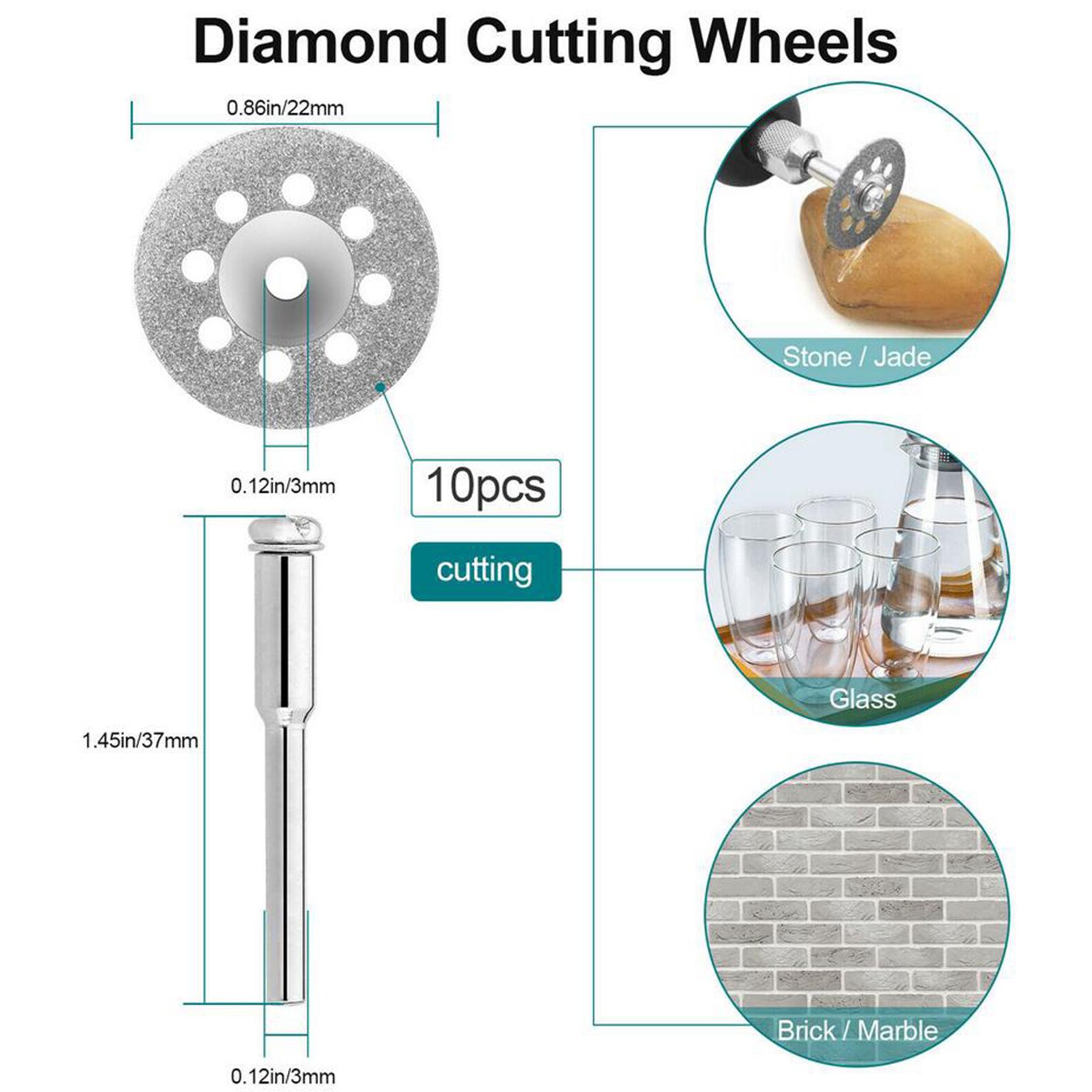 Diamond Cutting Wheel And HSS Saw Blade Cutting Stones Glass Woodworking