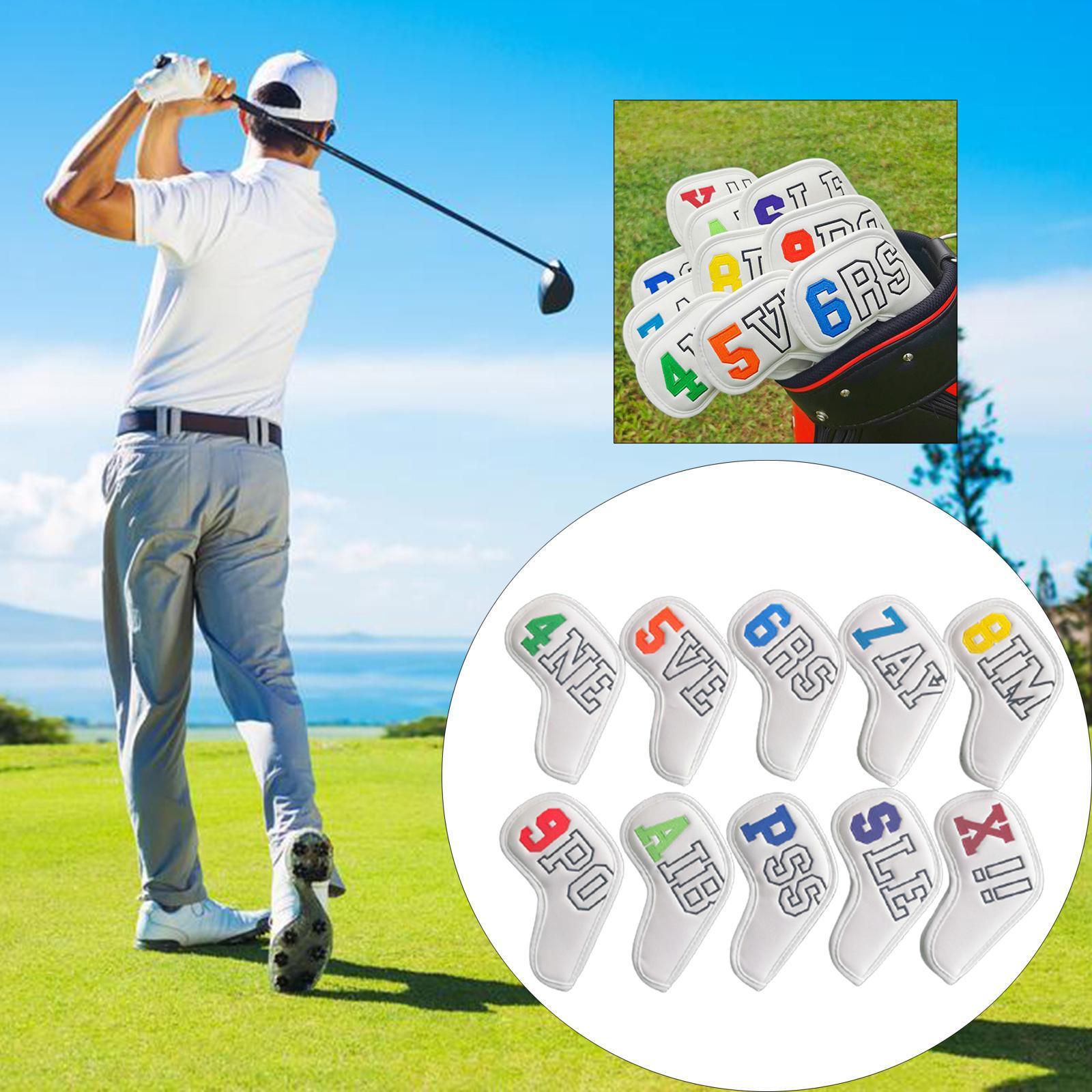 Golf Iron Headcover Set Wedges 4-9,P,S,A,X Club Head Cover Protector