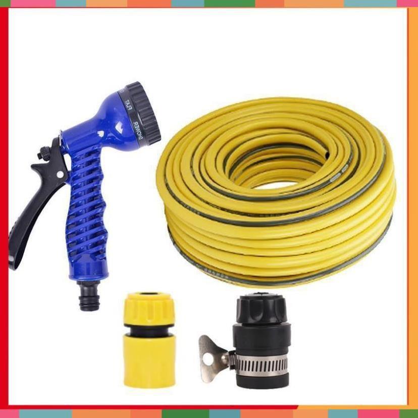 Bộ dây tăng áp 3 lần vòi xịt nước rửa xe, tưới cây loại 15m 206843