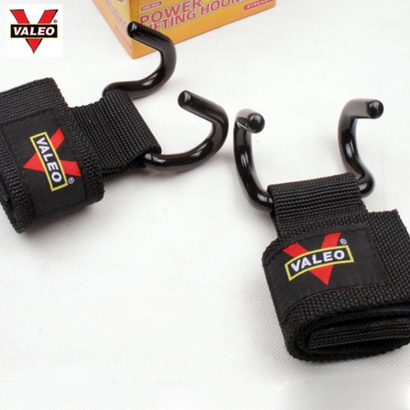 Móc kéo tạ Valeo - Dây kéo lưng có gắn móc hỗ trợ kéo tạ, kéo xà, deadlift - Lifting Straps