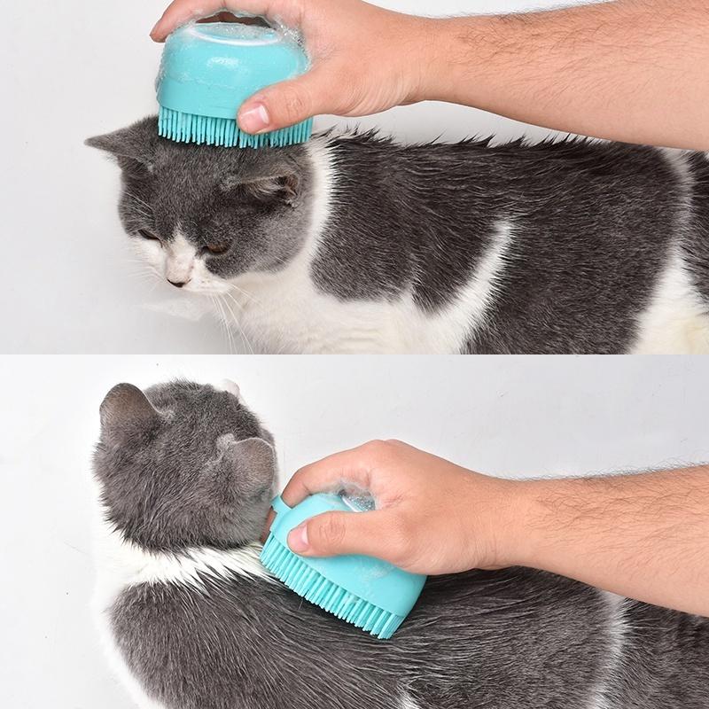 Bàn chải tắm Silicon tạo bọt cho chó mèo
