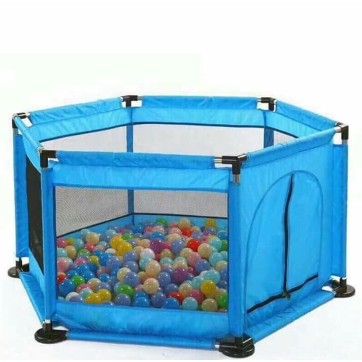 Quây cũi nhà bóng lục giác khung inos mẫu mới -tặng 10 quả bóng