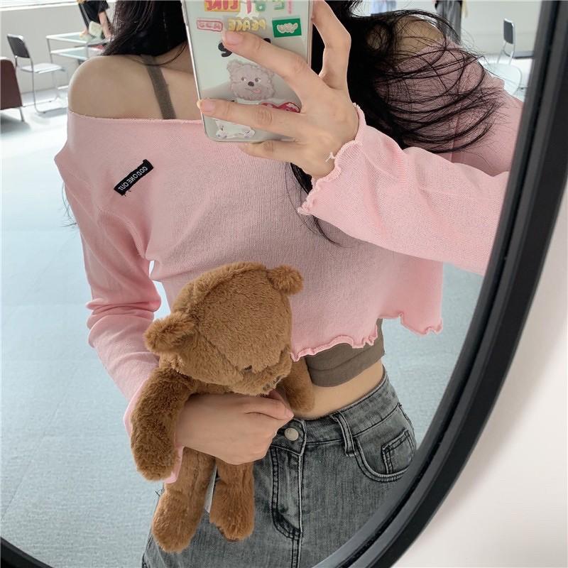 Áo thun gân croptop mỏng OOD ONE OUT summer 2021