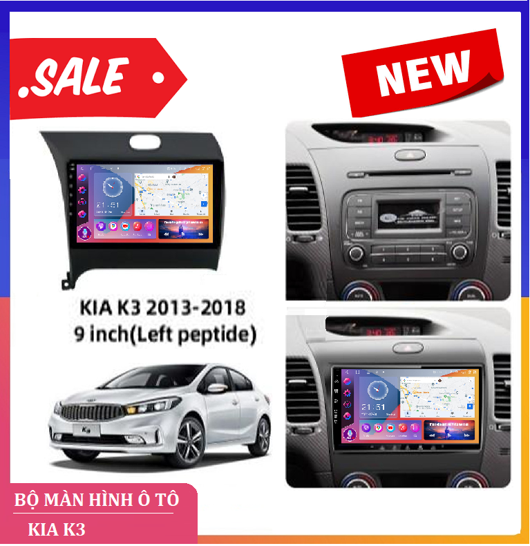 BỘ.ĐẦU MÀN HÌNH ANDROID Ô TÔ.A.5 XE KIA K3 9 INCH CHẠY SIM 4G, THU PHÁT WIFI TIỆN LỢI,Hệ điều hành Android 10 LẮP CHUNG CHO MỌI DÒNG Ô TÔ XE HƠI