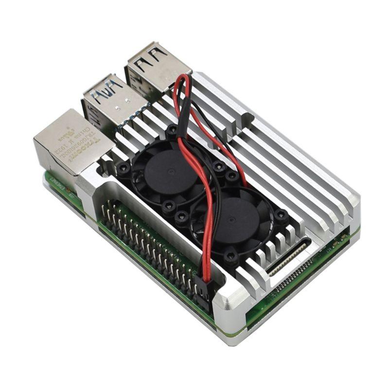 Vỏ Nhôm Kèm Quạt Tản Nhiệt Cho Raspberry Pi 4b