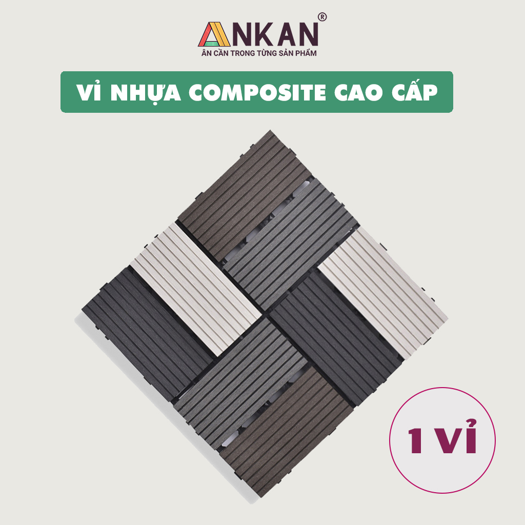 Vỉ Nhựa Lót Sàn Cao Cấp Thương Hiệu ANKAN Bốn Màu Đan Xen, Vỉ Gỗ Nhựa Ngoài Trời, Vỉ Nhựa Lót Sàn Ban Công, Lót Sàn Nhà, Trang Trí Sân Vườn, Lót Sàn Nhà Tắm, Trang Trí Hồ Bơi, Tiệm Spa,