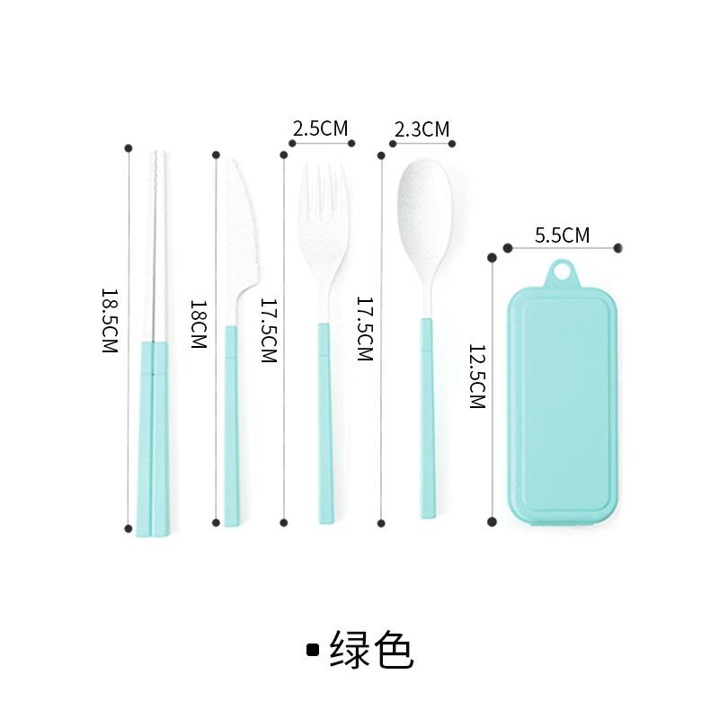 Bộ dụng cụ ăn có thể gập gọn kèm hộp đựng tiện dụng mang theo