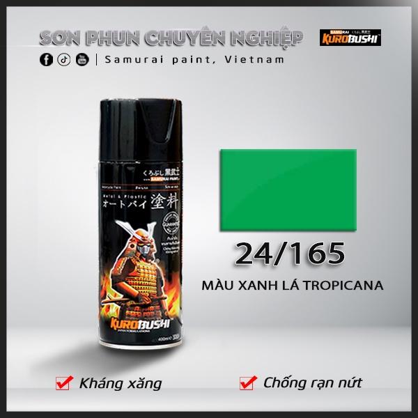 Sơn xịt Samurai Kurobushi - MÀU XANH LÁ TROPICANA 165 (400ml)