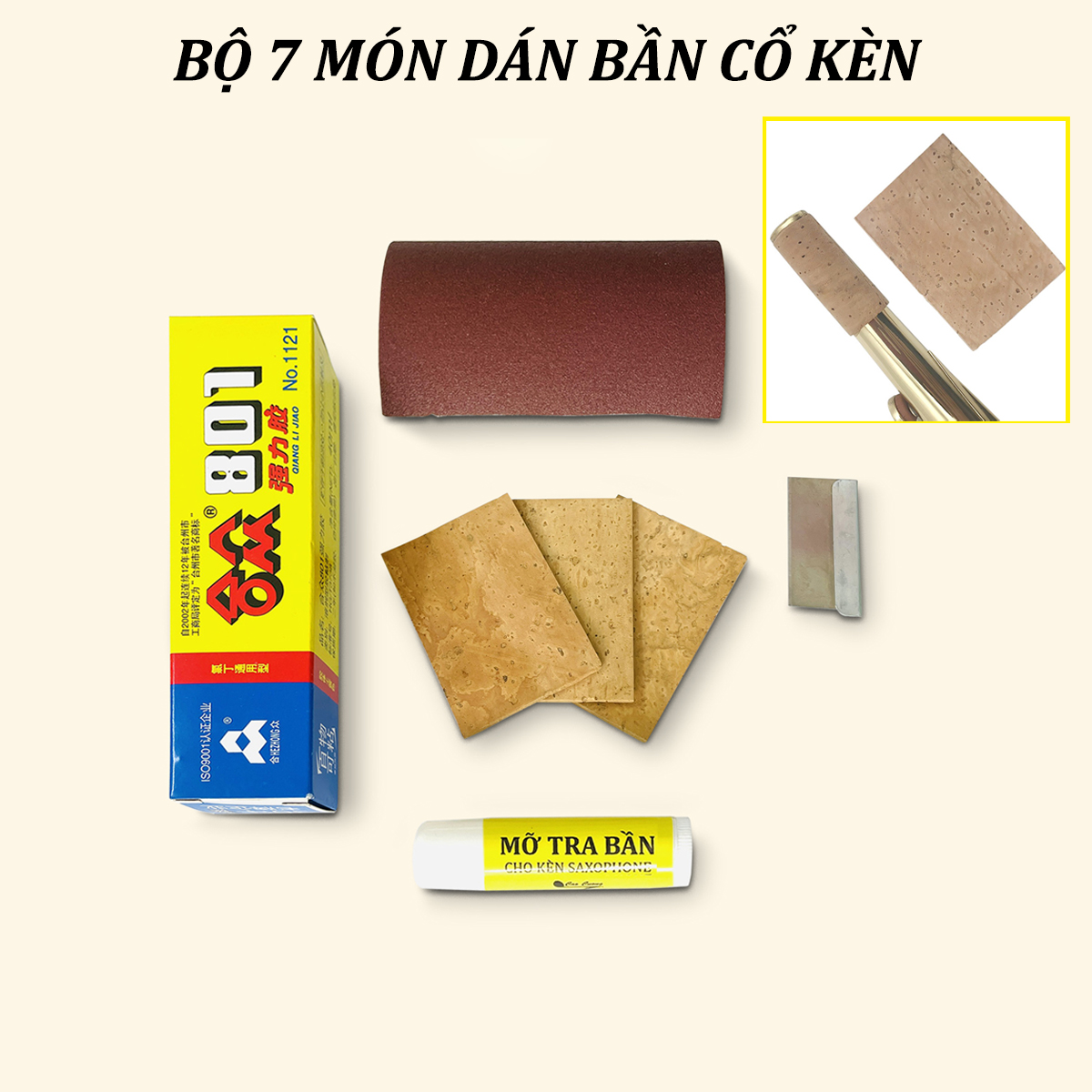 Bộ 7 Món Phụ Kiện Dán Bần Cổ Kèn Chuyên Dụng